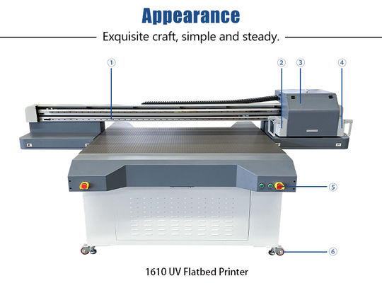 طابعة UV LED مسطحة 1200x2500mm مع 50mm-100mm Max Printing USB 3.0 الواجهة