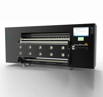 طابعة منسوجات رقمية بسرعة طباعة قصوى تبلغ 270 متر مربع/ساعة ومجهزة بنظام إمداد الحبر PLC